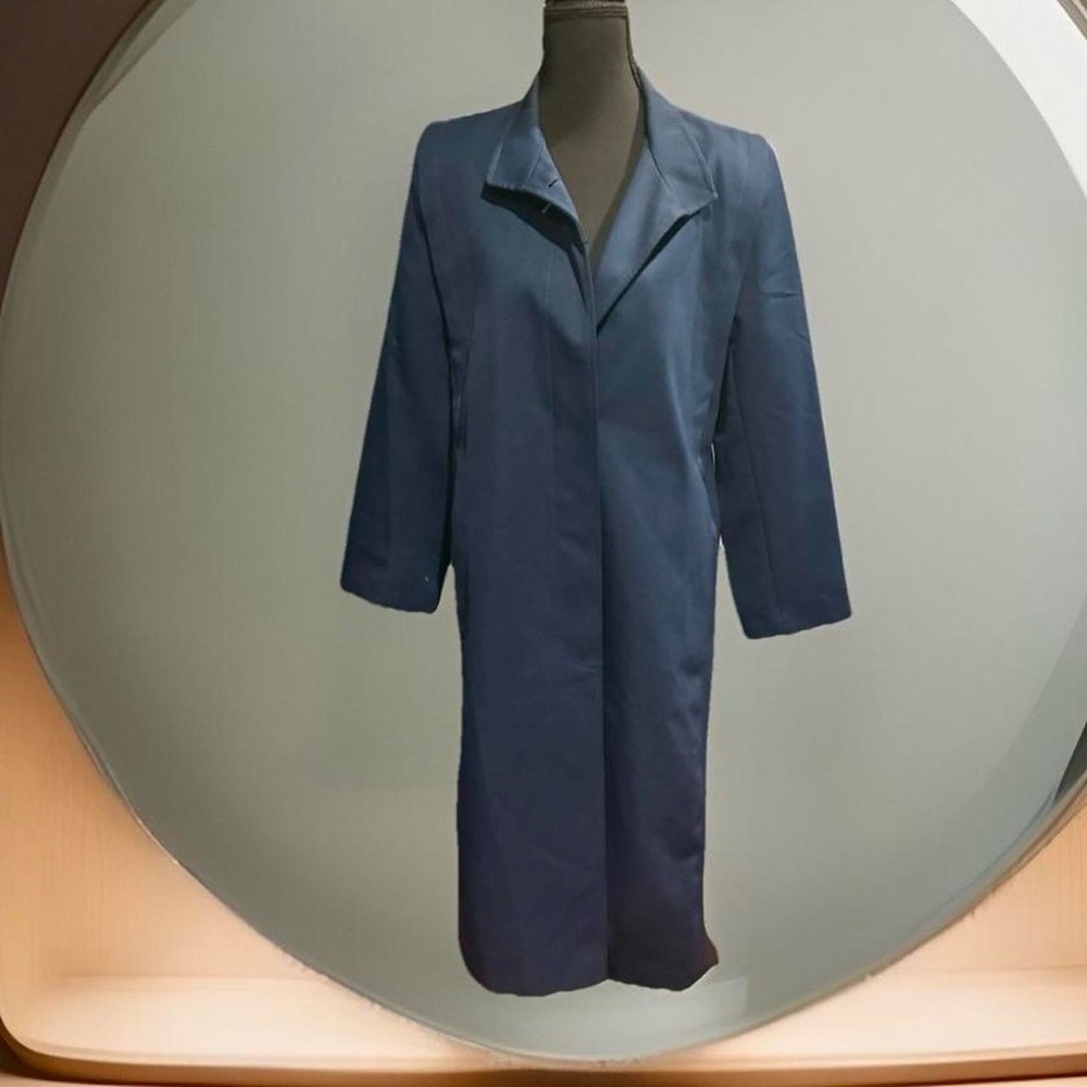 Vintage Blue Women's Trench Coat